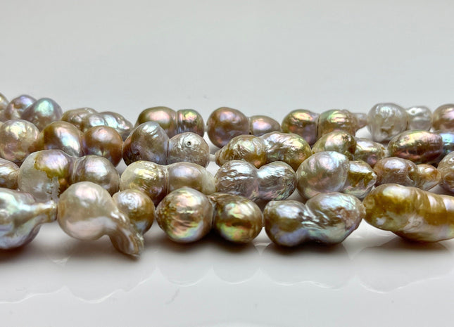9-13x18-22 mm AA Half Strand Large Hole Baroque Peanut Pearls Natural Seaweed Pink Color Double Beads Baroque Pearls Peanut Pearls #P2215