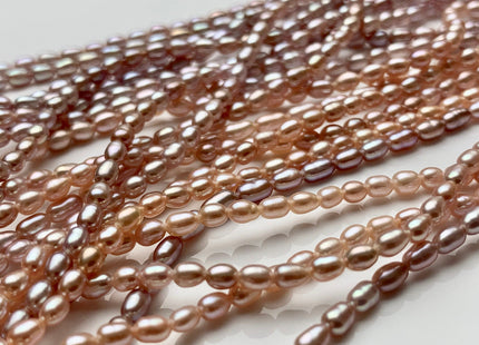 2x3-3.5mm AAA Natural Pink Rice Tiny Seed Freshwater Pearls High Luster Seed Freshwater Pearls Genuine Top Quality Pearls #P1552