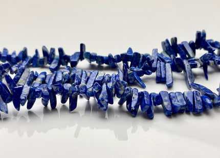 4-5x11-23 mm Natural Dark Blue Color Lapis Gemstone Beads Irregular Chips Shape Genuine Top Drilled Lapis Gemstone Loose Beads #4009