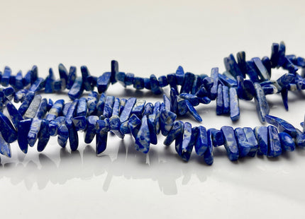 4-5x11-23 mm Natural Dark Blue Color Lapis Gemstone Beads Irregular Chips Shape Genuine Top Drilled Lapis Gemstone Loose Beads #4009