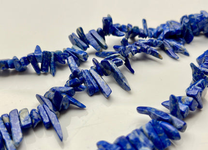 4-5x11-23 mm Natural Dark Blue Color Lapis Gemstone Beads Irregular Chips Shape Genuine Top Drilled Lapis Gemstone Loose Beads #4009
