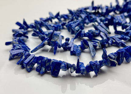 4-5x11-23 mm Natural Dark Blue Color Lapis Gemstone Beads Irregular Chips Shape Genuine Top Drilled Lapis Gemstone Loose Beads #4009
