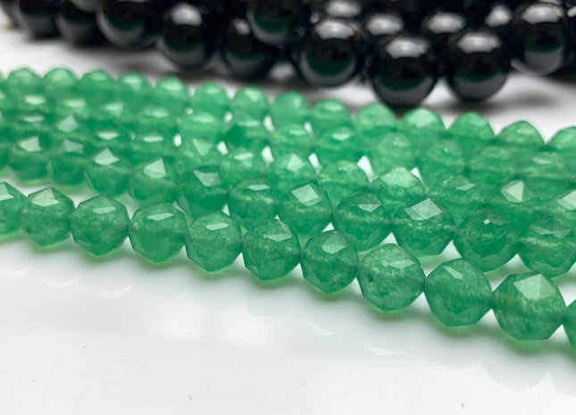 7-8 mm AAA Natural Faceted Star Cut Aventurine Gemstone Beads Genuine Faceted Aventurine Gemstone Loose Beads #2312
