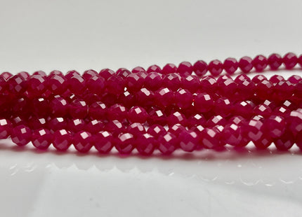 6 mm AAA Half Strand Micro Faceted Round Red Gemmy Ruby Gemstone Beads Heat Treated Quality Faceted Ruby Gemstone Loose Beads #3928