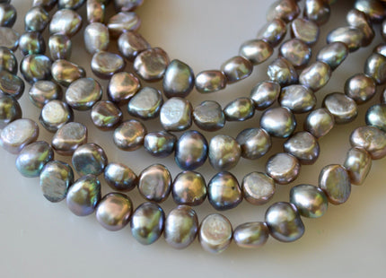 8-10mm Gray Pinkish Nugget Freshwater Pearl Beads Cultured Freshwater Pearls Genuine Natural Pearl #796