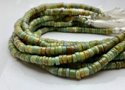 5-6mm 6-7mm 7-8mm AAA 100% All Natural Smooth Heishi Bumble Bee Opal Gemstone Multi Natural Yellow Green Brown Opal Beads 8 Inches #3195