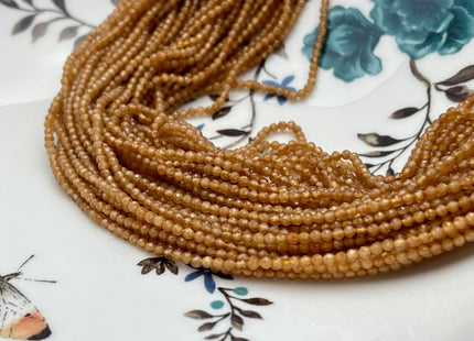 2 mm Faceted Round Tiny Orange Hessonite Garnet Gemstone Beads Genuine Natural Garnet Loose Beads 13 Inches Strand #4137