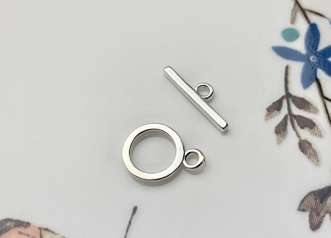 8x10 mm 925 Sterling Silver Toggle Clasp Genuine 925 Sterling Silver Toggle Findings With Litter Round Shape Design DIY Jewelry #10127
