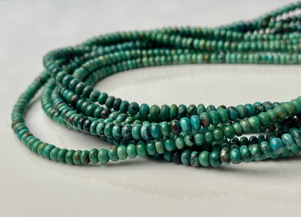 4 mm 100% Natural Smooth Rondelle Turquoise Gemstone Beads Multi Turquoise Green Blue Turquoise Beads 16 Inches Strand #4242