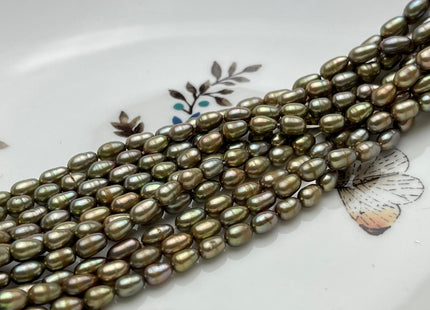 4x5.5 mm AA Purple OR Champagne Color Rice / Oval Freshwater Pearls Genuine Freshwater Pearl Beads Freshwater Seed Pearls #1215