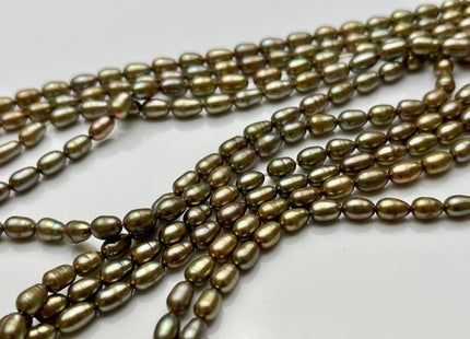 4x5.5 mm AA Purple OR Champagne Color Rice / Oval Freshwater Pearls Genuine Freshwater Pearl Beads Freshwater Seed Pearls #1215