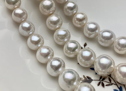 12-14mm Natural White Or Pink Half Strand Large Hole Freshwater Edison Pearl Beads Hole 1.5mm 2.2mm Genuine Extra Shiny Baroque Pearls #730