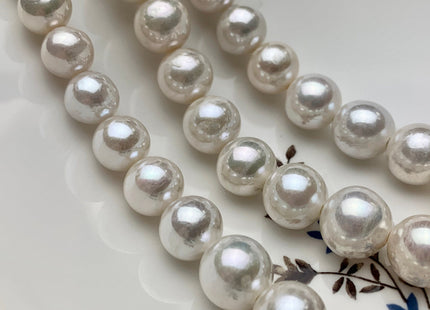 12-14mm Natural White Or Pink Half Strand Large Hole Freshwater Edison Pearl Beads Hole 1.5mm 2.2mm Genuine Extra Shiny Baroque Pearls #730