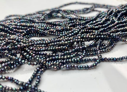 WHOLESALE 2mm Or 2.5-3mm Tiny Seed Pearl Beads Peacock Color Small Potato Freshwater Pearls Genuine Freshwater Pearl Seed Pearls #P1338
