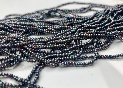 WHOLESALE 2mm Or 2.5-3mm Tiny Seed Pearl Beads Peacock Color Small Potato Freshwater Pearls Genuine Freshwater Pearl Seed Pearls #P1338