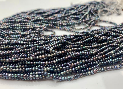 WHOLESALE 2mm Or 2.5-3mm Tiny Seed Pearl Beads Peacock Color Small Potato Freshwater Pearls Genuine Freshwater Pearl Seed Pearls #P1338