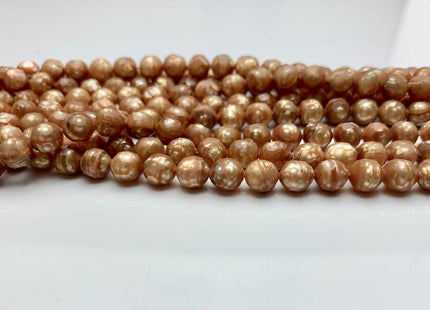 6 mm Rare Faceted Champagne Color Potato Freshwater Pearl Beads Genuine Faceted Freshwater Pearls #1771