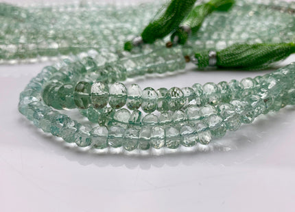 6mm 8mm AAA 100% Natural Faceted Rondelle Green Amethyst Gemstone Beads Top Quality Natural Green Amethyst Beads 8 Inches Strand #2497