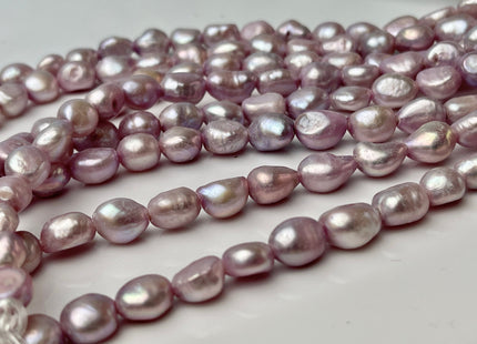9x11-12mm AA Half Strand Large Hole Lavender Purple Color Freshwater Rice Nugget Pearl 2.2mm High Luster Lilac Pearl #P2318