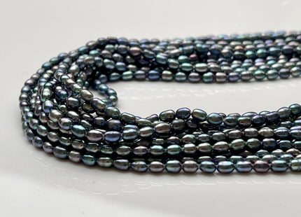 2.5-3x4 mm AA Rainbow Peacock Color Rice Tiny Seed Freshwater Pearls High Luster Seed Freshwater Pearls Genuine Tiny Quality Pearls #P2144