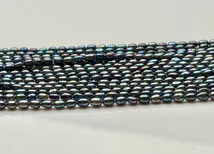 2.5-3x4 mm AA Rainbow Peacock Color Rice Tiny Seed Freshwater Pearls High Luster Seed Freshwater Pearls Genuine Tiny Quality Pearls #P2144