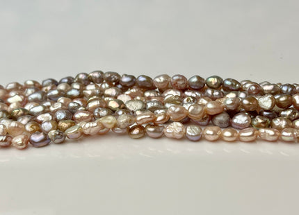 4.5x5-6mm Natural Mauve Pink Potato Nugget Small Freshwater Pearl Bead #P2313