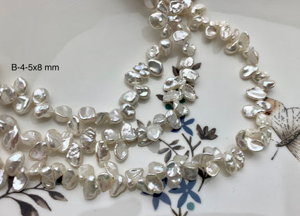 4-6x6-10mm AAAA Natural White Keshi Nugget Freshwater Pearl Top Drilled Beads Genuine Super High Luster Tiny Keshi Nugget Pearls #P1831
