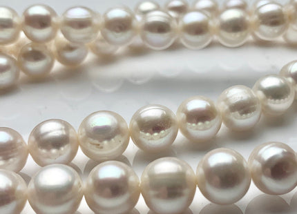 10-11 mm Natural White Potato Freshwater Pearl Beads Genuine High Luster White Cultured Freshwater Pearls #P1292