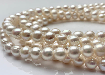 10-11 mm Natural White Potato Freshwater Pearl Beads Genuine High Luster White Cultured Freshwater Pearls #P1292