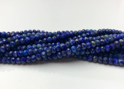 3x4 mm 3x4.5mm AA Faceted Rondelle Natural Lapis Gemstone Beads Natural Blue Color Quality Faceted Rondelle Shape #2264