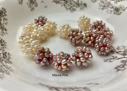 12mm Natural Color Pearl Flower Pendant Made Of Seed Oval Freshwater Pearls White And Pink Pearl Flower Limited Edition 5 Pieces/Bag #1221