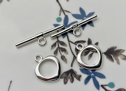 11x13 mm 925 Sterling Silver Toggle Clasp Genuine 925 Sterling Silver Toggle Findings With Litter Peach Shape Design DIY Jewelry #10122