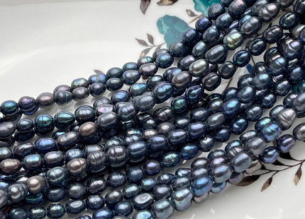 4-5x6 mm B Grade Peacock Color Freshwater Pearls Tiny Long Rice/Oval Shape Pearl Beads Genuine Freshwater Pearls #P1721