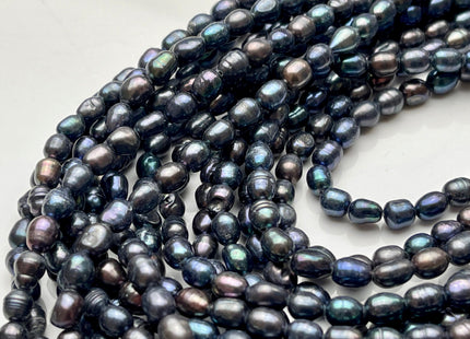 4-5x6 mm B Grade Peacock Color Freshwater Pearls Tiny Long Rice/Oval Shape Pearl Beads Genuine Freshwater Pearls #P1721