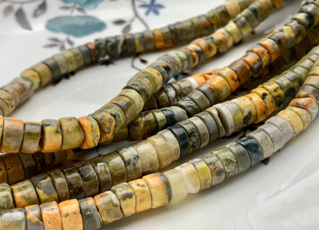 6mm 7mm 8mm Natural Multi Color Quality Opal Gemstone Beads Genuine Yellow Green Brown Opal Heishi Beads 8 Inches #3741