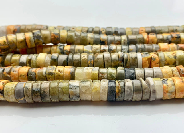 6mm 7mm 8mm Natural Multi Color Quality Opal Gemstone Beads Genuine Yellow Green Brown Opal Heishi Beads 8 Inches #3741