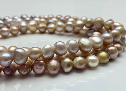 8 mm Natural Seaweed Color Potato Nugget Freshwater Pearl Beads, Genuine Cultured Freshwater Pearl Nuggets All Natural Color Pearls #1147