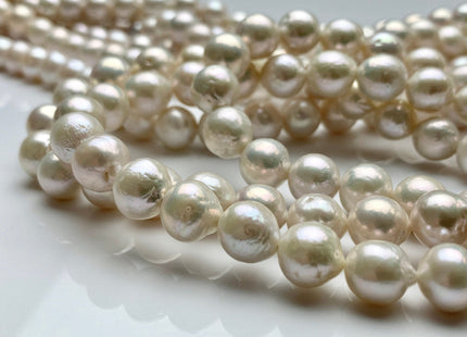 9-13 mm AAA Natural White Baroque Edison Freshwater Pearl Beads Genuine High Luster Cultured Baroque Edison Freshwater Pearls #1730