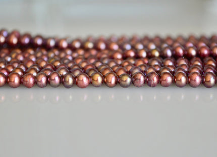 4.5-5mm AA Potato Shape Freshwater Pearl Beads Dusty-Rose Pink Color Genuine Cultured Pearl #891