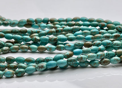 4x6 mm Smooth Barrel Shape Turquoise Beads Green Brown Color Gemstone Loose Beads #3800