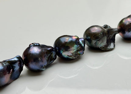 14x19-18x30mm AA Jumbo Rainbow Peacock Color TearDrop Shape Baroque Pearl Beads Genuine High Luster Peacock Freshwater Baroque Pearls #P1960