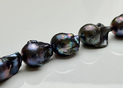14x19-18x30mm AA Jumbo Rainbow Peacock Color TearDrop Shape Baroque Pearl Beads Genuine High Luster Peacock Freshwater Baroque Pearls #P1960