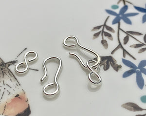 5x20 mm 925 Sterling Silver Hook Bali Clasp Findings Genuine Sterling Silver S Shape Clasp with Twisted Jump Rings DIY Jewelry #10114