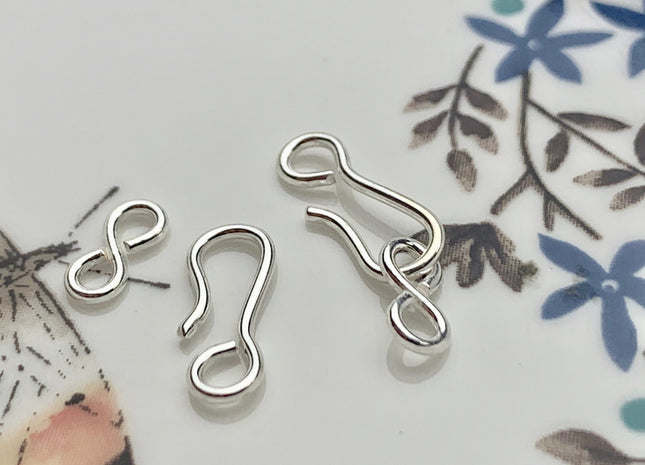 5x20 mm 925 Sterling Silver Hook Bali Clasp Findings Genuine Sterling Silver S Shape Clasp with Twisted Jump Rings DIY Jewelry #10114