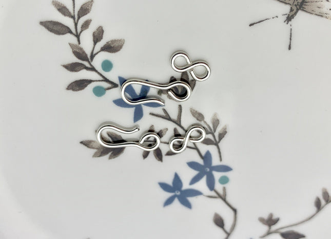5x20 mm 925 Sterling Silver Hook Bali Clasp Findings Genuine Sterling Silver S Shape Clasp with Twisted Jump Rings DIY Jewelry #10114