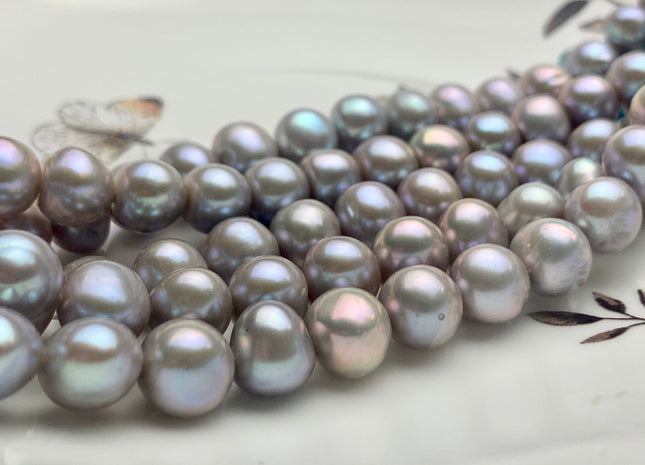 8 mm Pinkish Gray Color Potato Freshwater Pearl Beads Genuine Gray Freshwater Pearls Gray Freshwater Pearl Beads 52 Beads #P1285