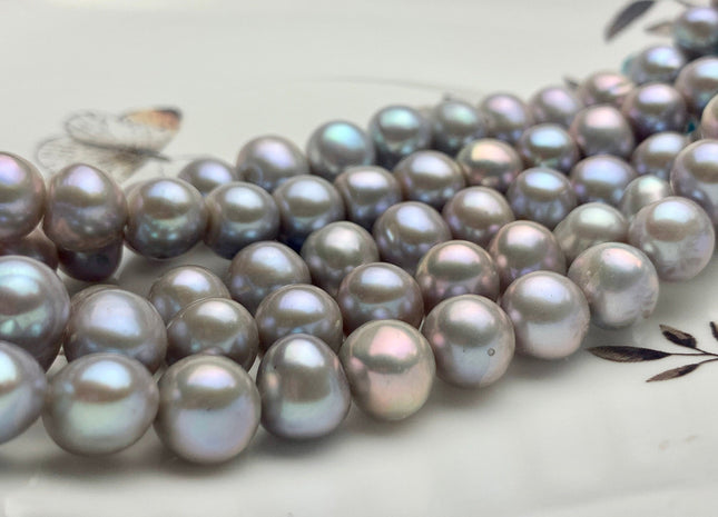 8 mm Pinkish Gray Color Potato Freshwater Pearl Beads Genuine Gray Freshwater Pearls Gray Freshwater Pearl Beads 52 Beads #P1285
