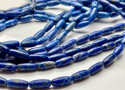 5x7.5 mm Natural Smooth Barrel Shape Lapis Beads Natural Lapis Blue Color Lapis Gemstone Loose Beads #3859