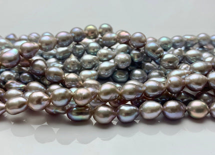 6.5-7x8-9 mm AAA Gray Color High Luster Baby Edison Baroque Freshwater Pearls Beads Genuine TearDrop Shape Small Edison Pearls #P1439