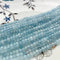 3x4 mm Natural Color Faceted Rondelle Aquamarine Gemstone Beads Natural Blue Micro Faceted Rondelle Aquamarine Gemstone Beads # 2448